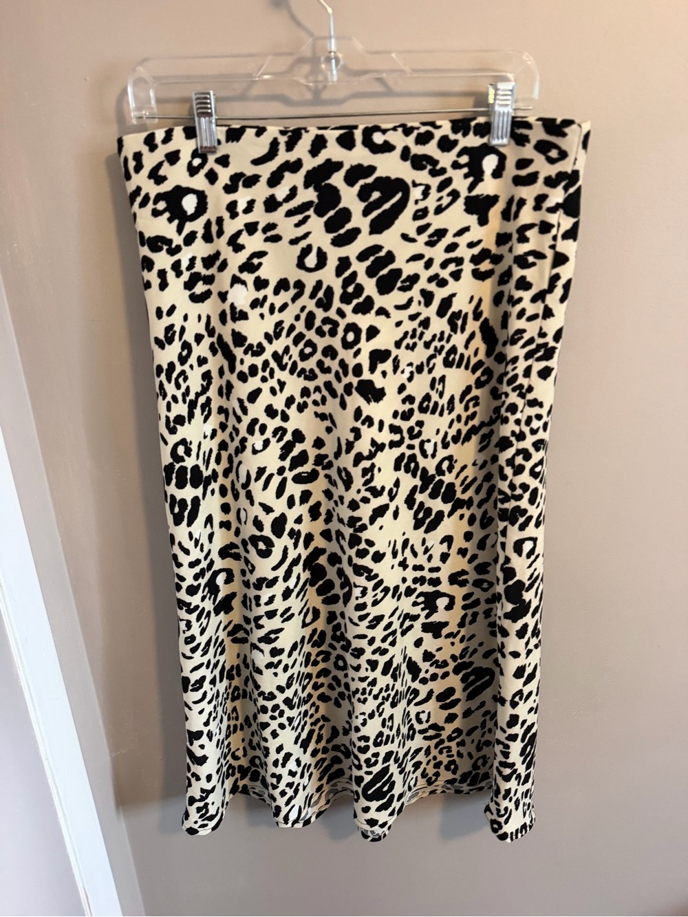 RACHEL ZOE Animal Print Leopard Midi Slip Skirt 10